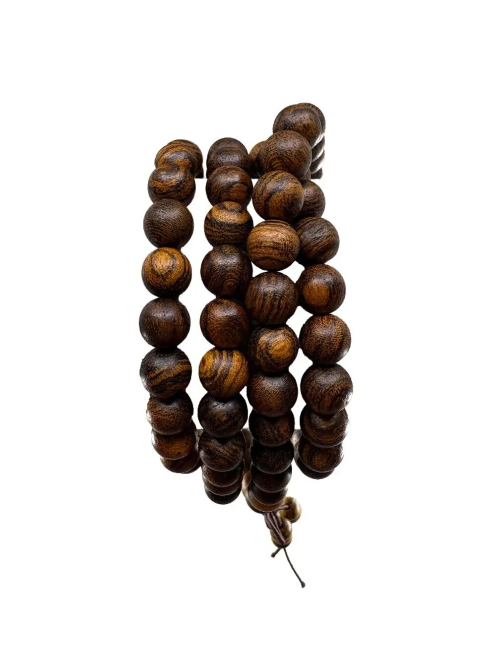 Natural Tiger Sandalwood 8mm 108 Beads Mala Necklace Bracelet 32.7g Wood